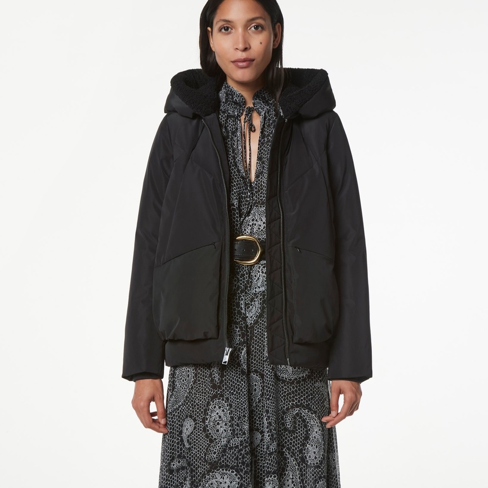 NEW WITH TAG Andrew Marc Arcona Oversized Puffer Coat, Black (Small)